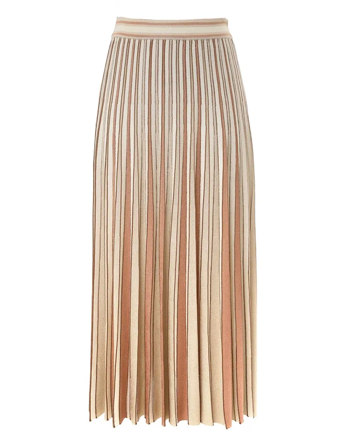 Women Zimmermann Skirts Crush Metallic Stripe Skirt Multi