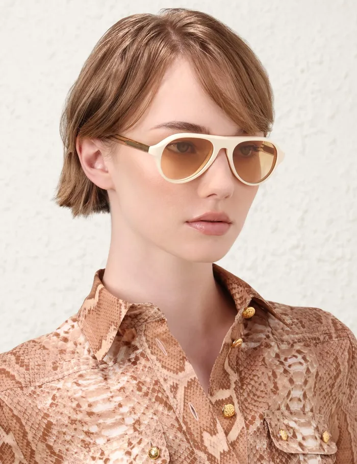 Women Zimmermann Sunglasses Cyd Aviator Cream