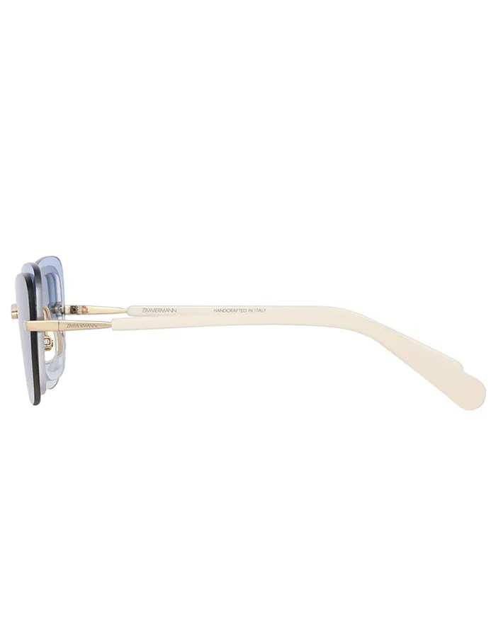 Women Zimmermann Sunglasses Gleam Square Denim