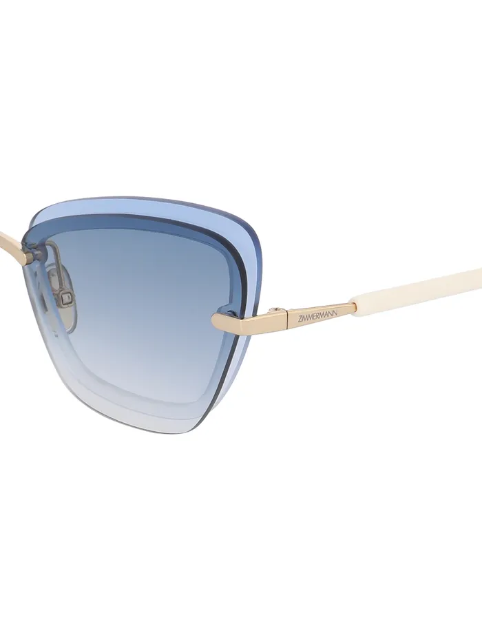Women Zimmermann Sunglasses Gleam Square Denim