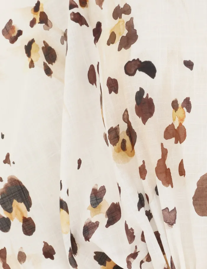 Women Zimmermann Tops Acacia Draw Waist Top Watercolour Leopard