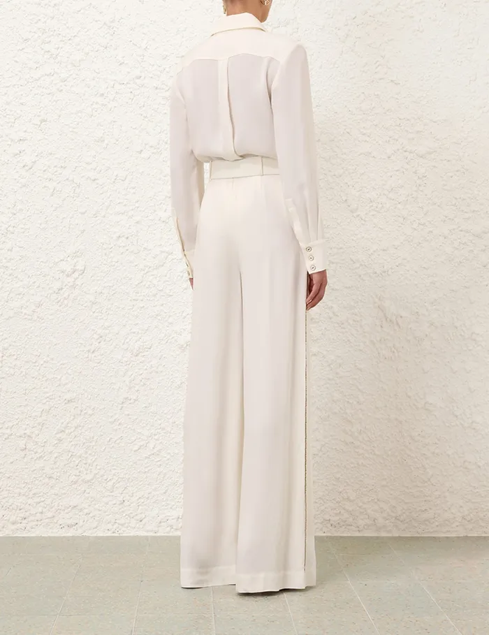 Women Zimmermann Tops Chain Blouse Cream