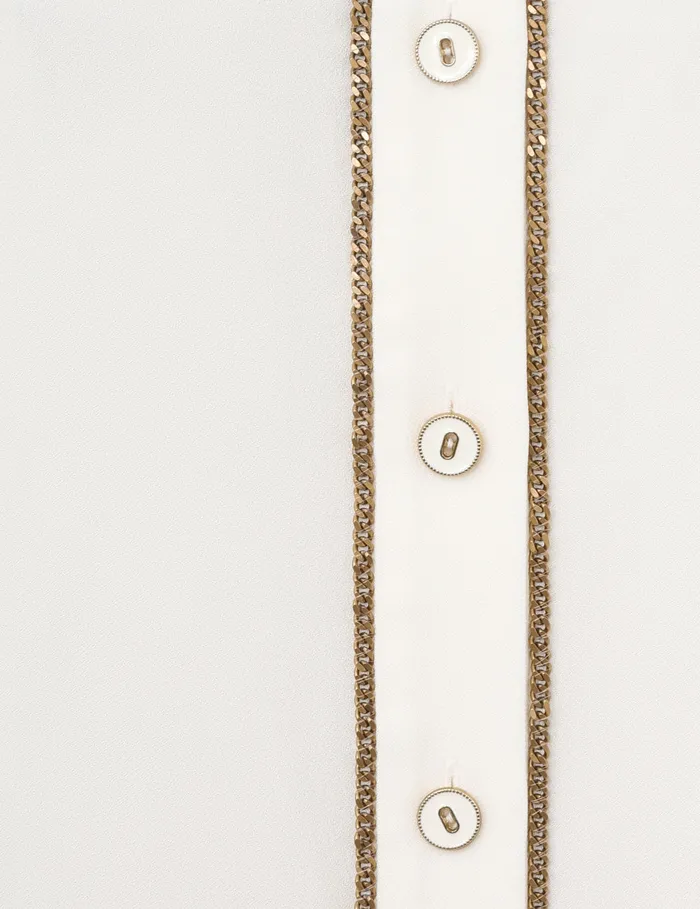 Women Zimmermann Tops Chain Blouse Cream