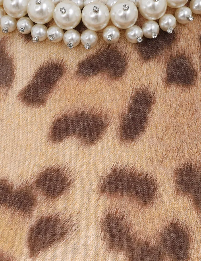 Women Zimmermann Tops Crush Embellished Tee Dark Leopard