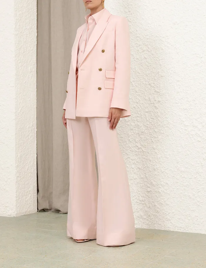 Women Zimmermann Tops Crush Oversized Shirt Pink