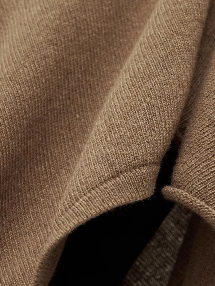 Wool Cashmere Blend Drape Poncho Camel Women Jigsaw Knitwear and Cashmere