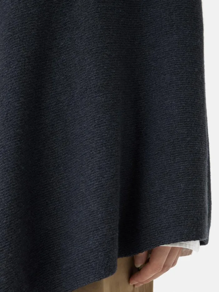 Wool Cashmere Blend Drape Poncho Slate Women Jigsaw Knitwear and Cashmere