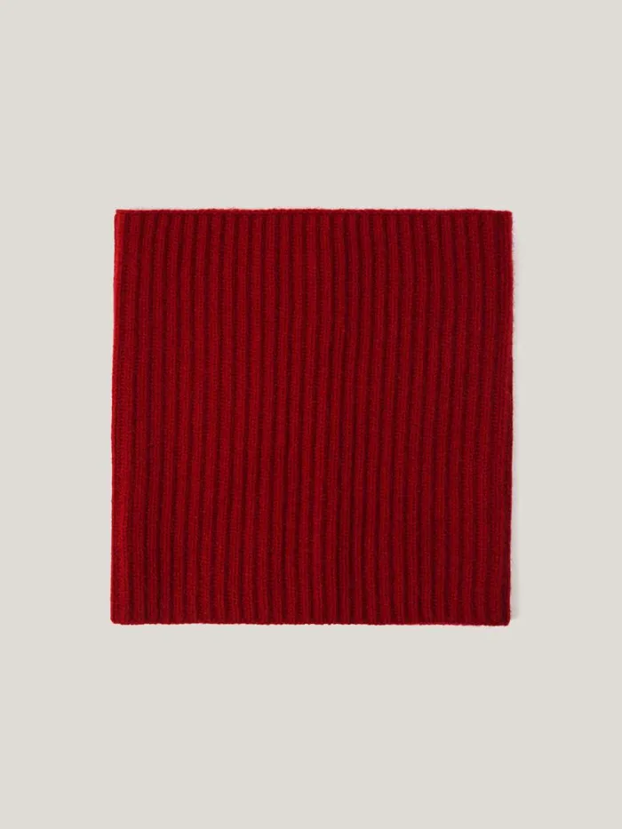 Wool Cashmere Blend Snood Red Women Jigsaw Ponchos and Scarves