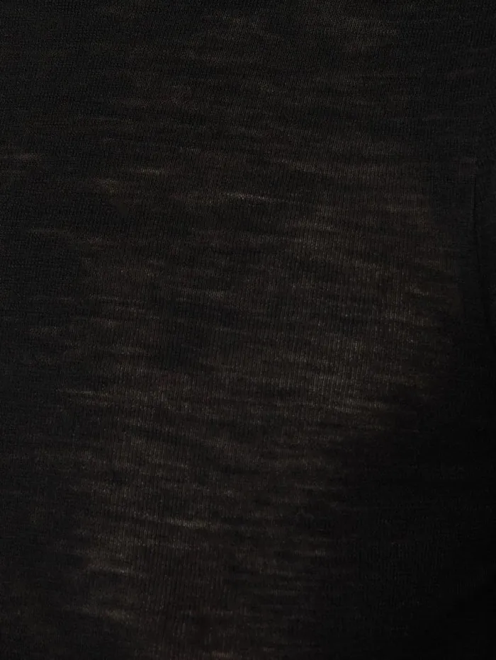 Wool Jersey Polo Neck Top Black Women Jigsaw Knitwear and Cashmere