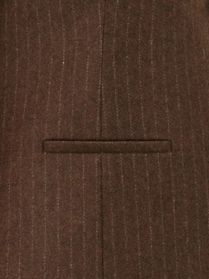 Wool Pinstripe Waistcoat Brown Women Jigsaw Shirts and Tops