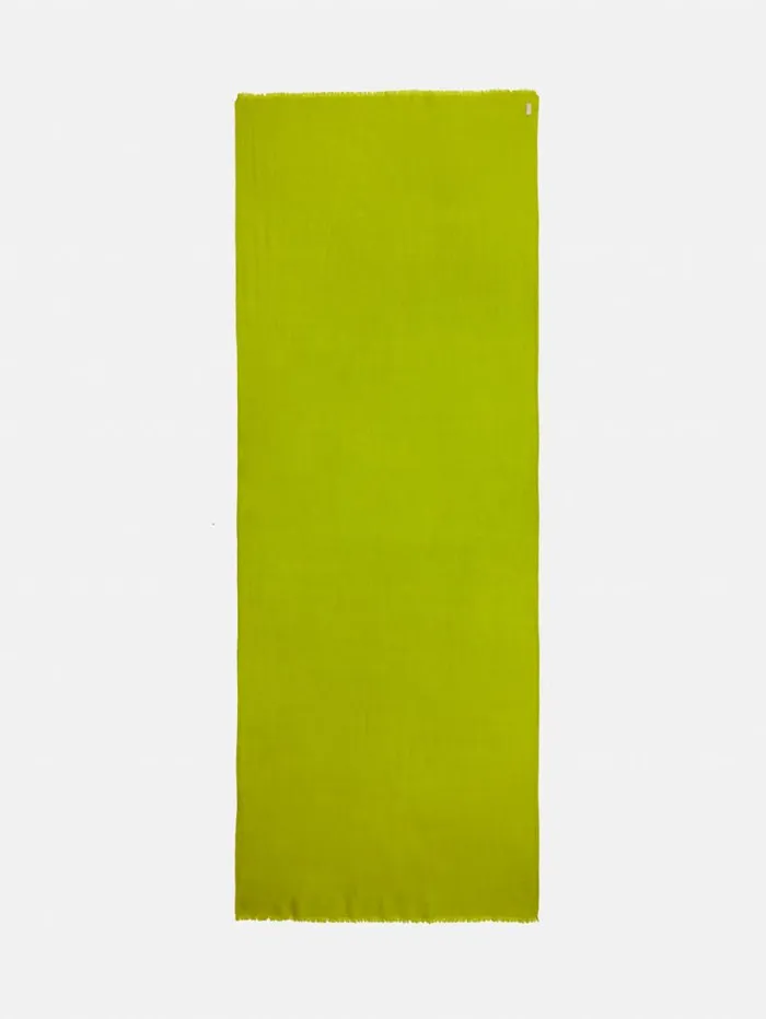 Wool Silk Pashmina Lime Women Jigsaw Ponchos and Scarves
