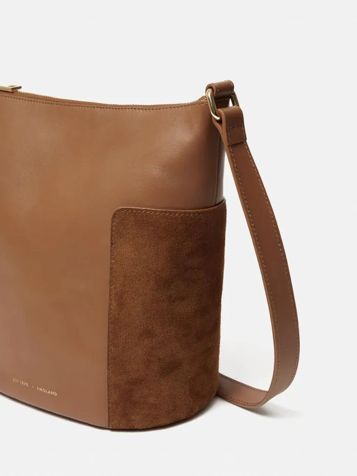 York Slouchy Bucket Bag Tan Women Jigsaw Bags