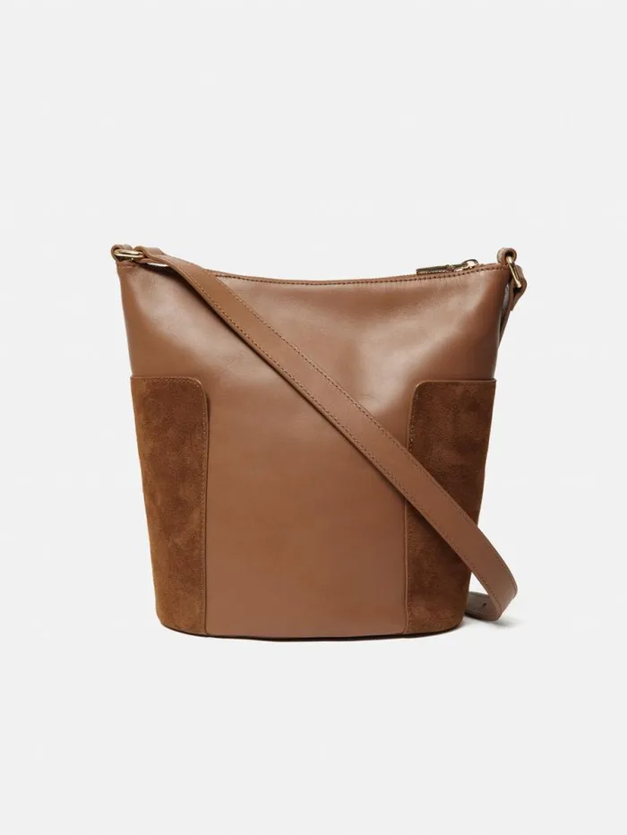 York Slouchy Bucket Bag Tan Women Jigsaw Bags