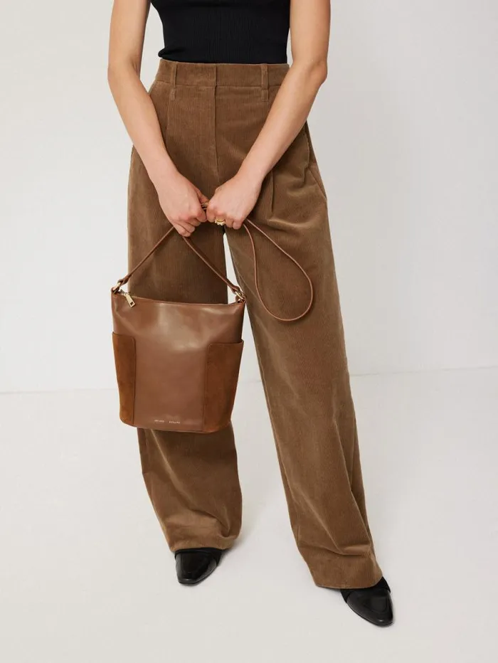 York Slouchy Bucket Bag Tan Women Jigsaw Bags